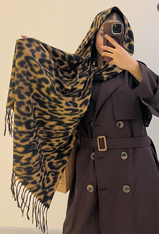 شال موهر وارداتی پلنگی