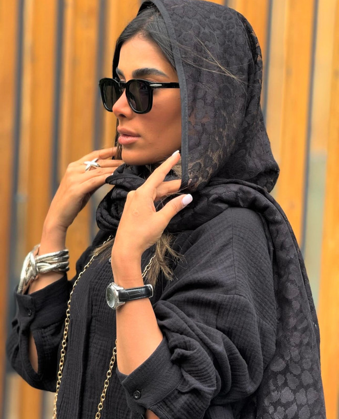 شال مشکی تور پلنگی( تک و عمده)