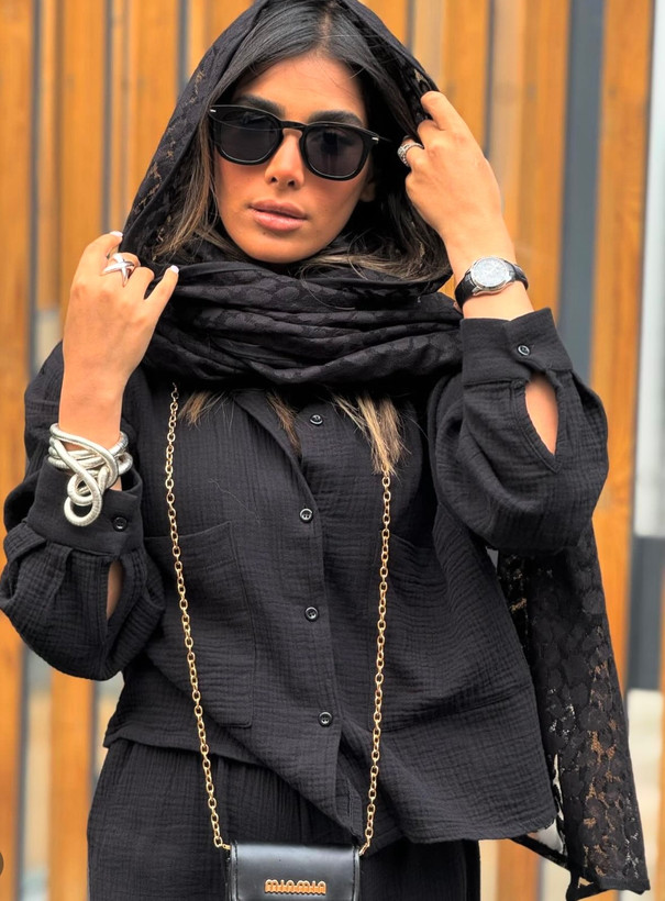 شال مشکی تور پلنگی( تک و عمده)