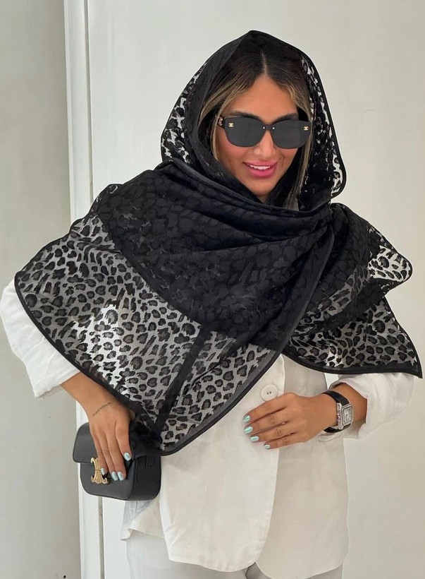 شال مشکی تور پلنگی( تک و عمده)