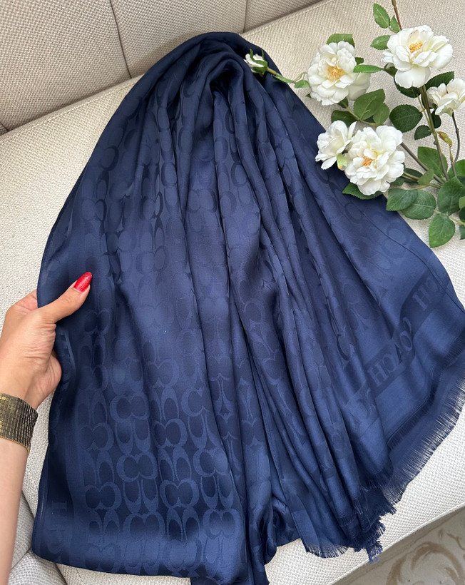 شال سورمه ای طرح کوچ