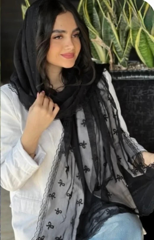 شال پاپیونی تور دور دانتل